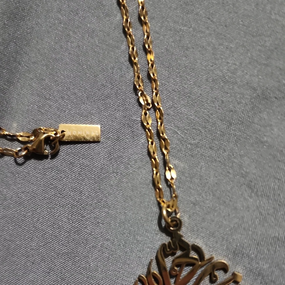 arabic caligraphy gold plated necklace - Picture 2 of 3